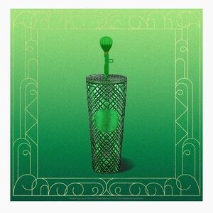 Starbucks Emerald City Gemstone Cold Cup with Emerald City Straw Topper (24 oz.)